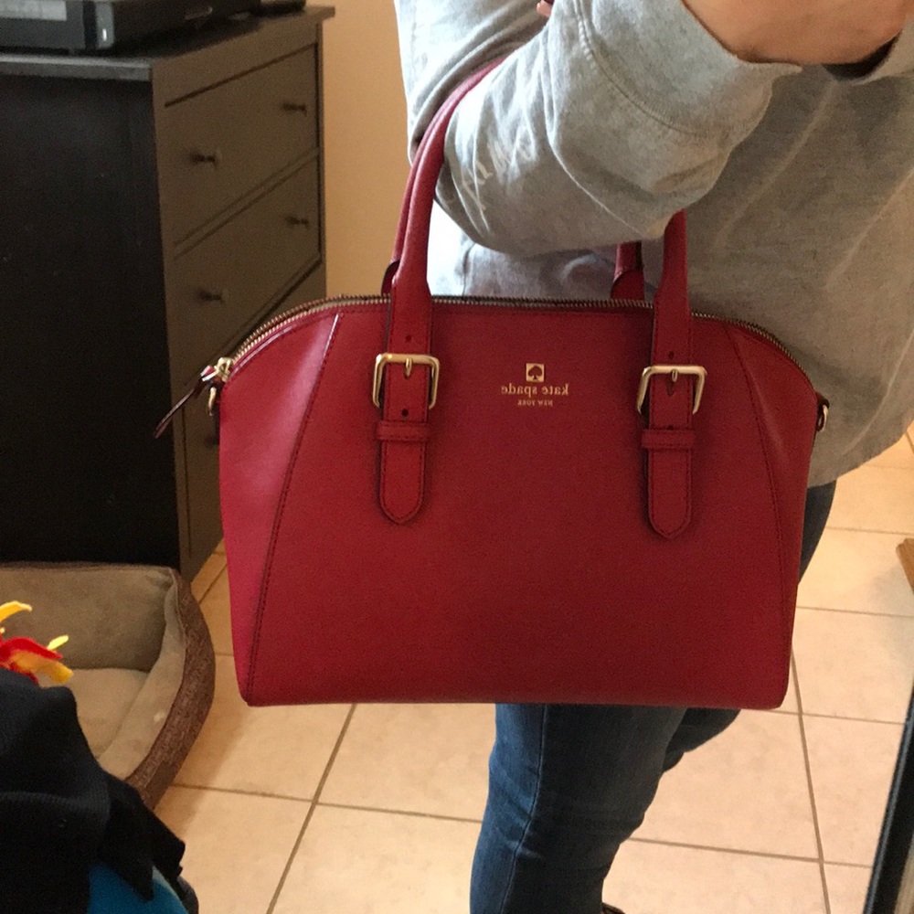Red Kate Spade tote - Picture 6 of 7